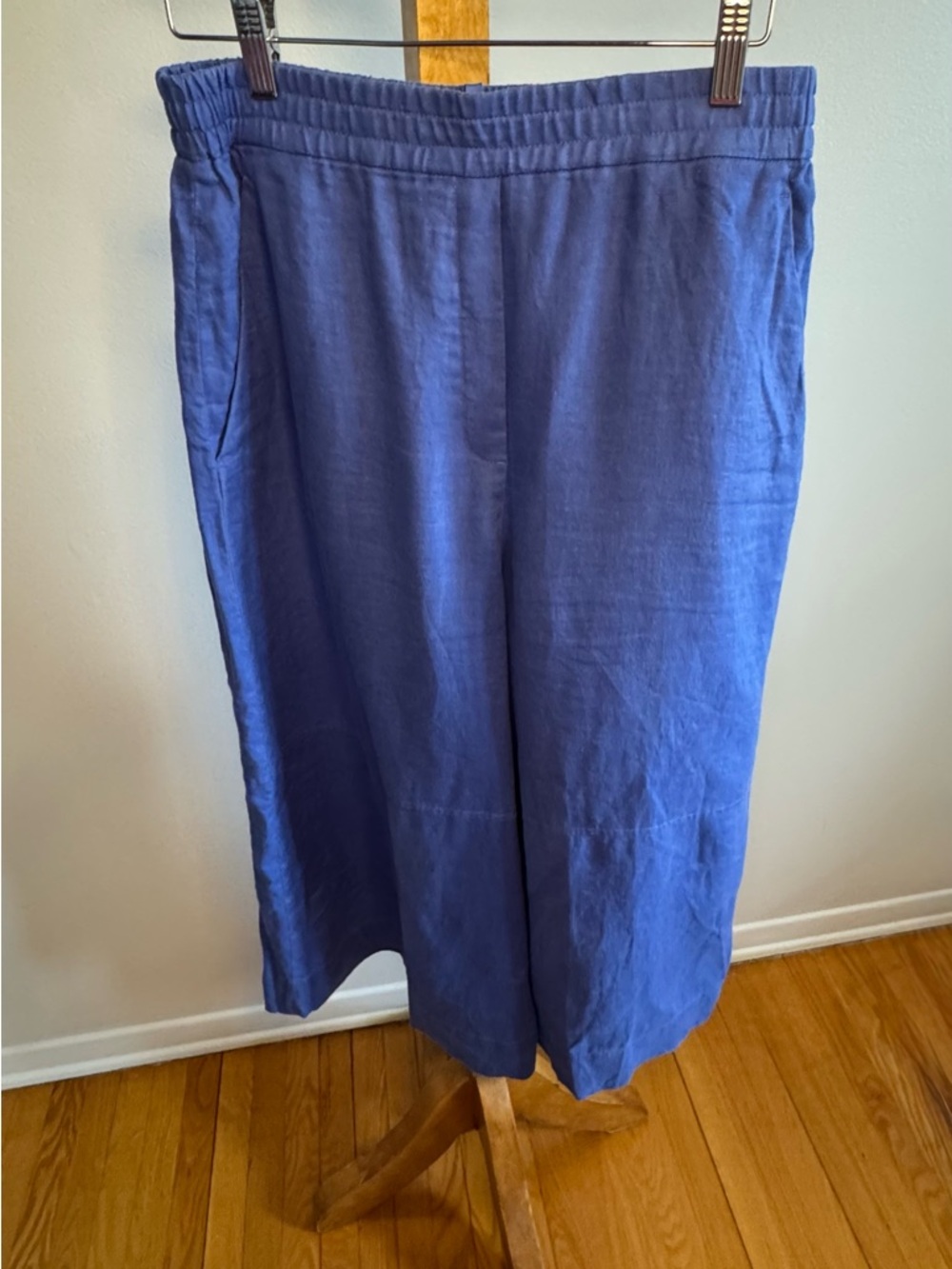 COS Wide-Leg Linen Pants in Periwinkle Blue